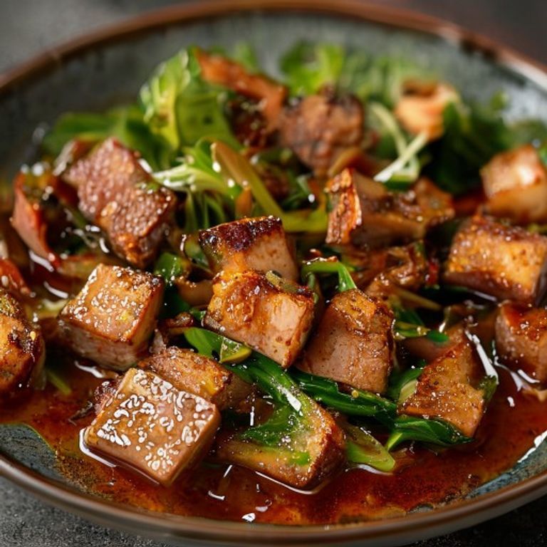 Porc mijoté avec tofu et chou chinois