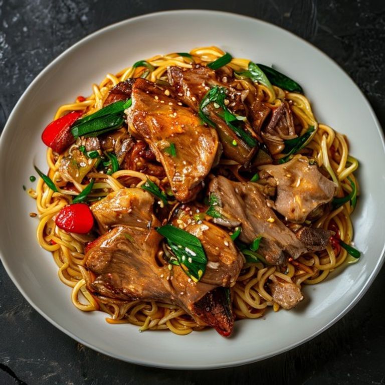 Nouilles sautées poulet / bœuf