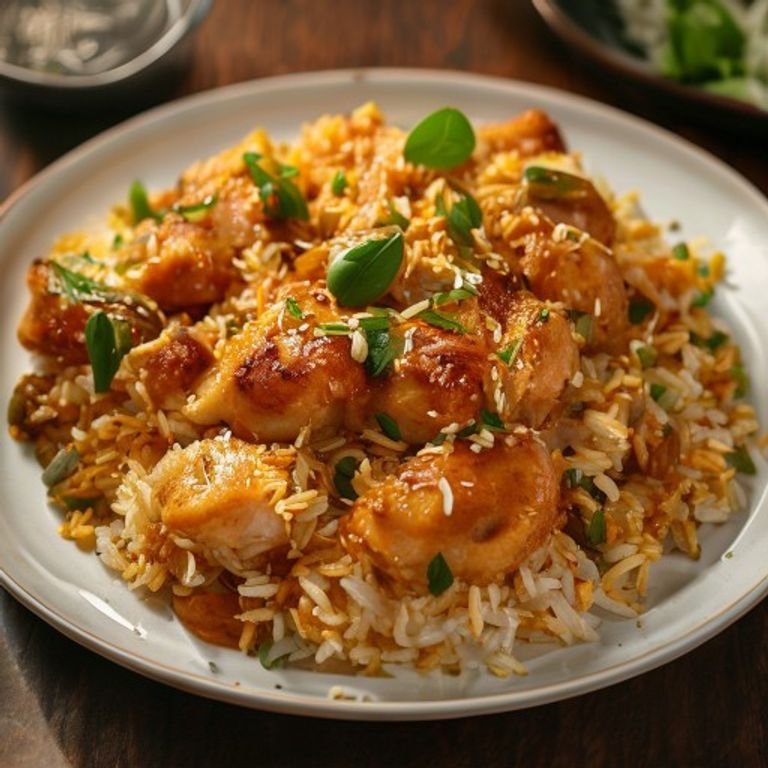 Riz frit au filet de poulet