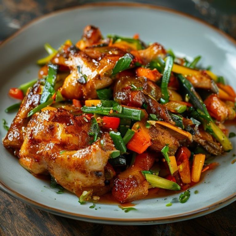 Poulet sauté aux légumes