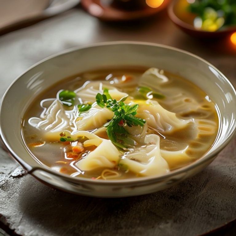 Soupe claire aux wontons
