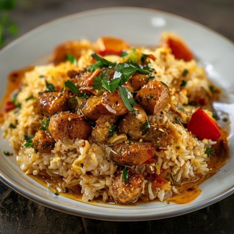 Riz au poulet au curry