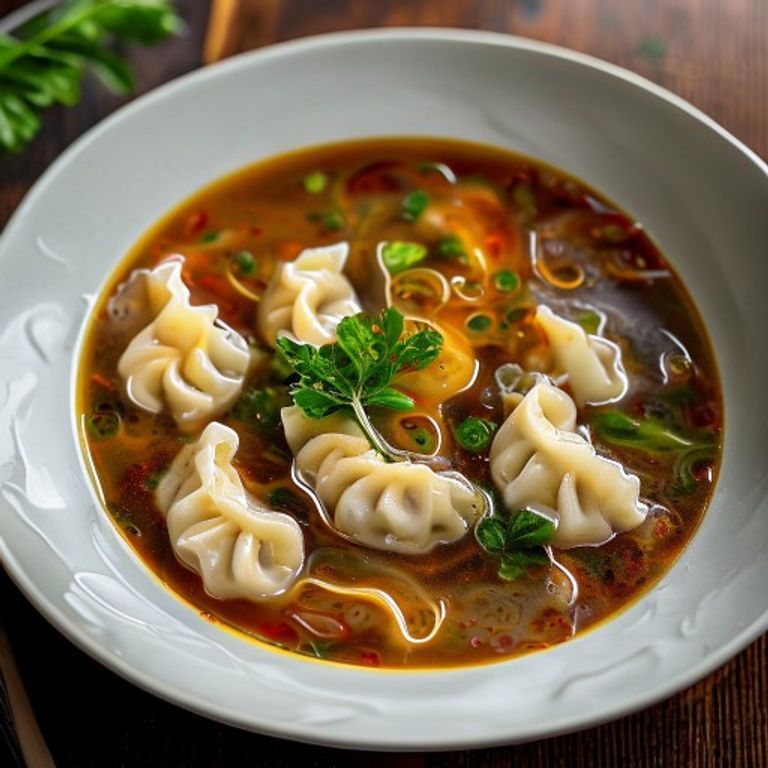 Nouilles en soupe aux raviolis