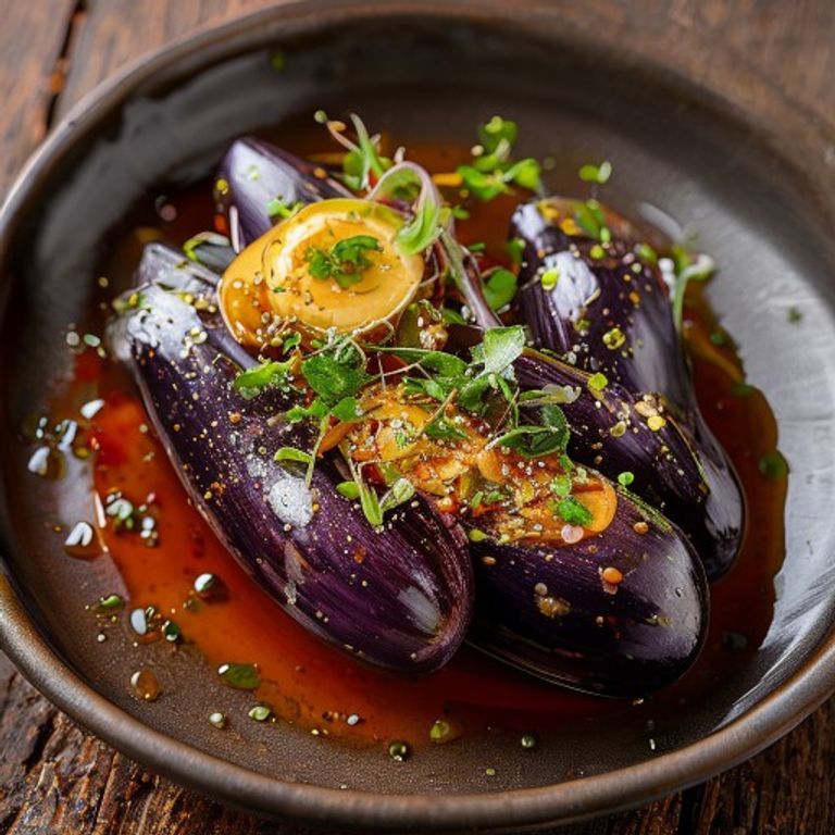 Aubergines à l'ancienne vinaigre