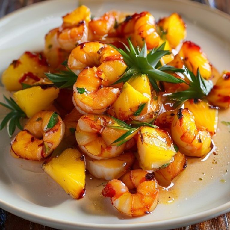 Crevettes à l'ananas
