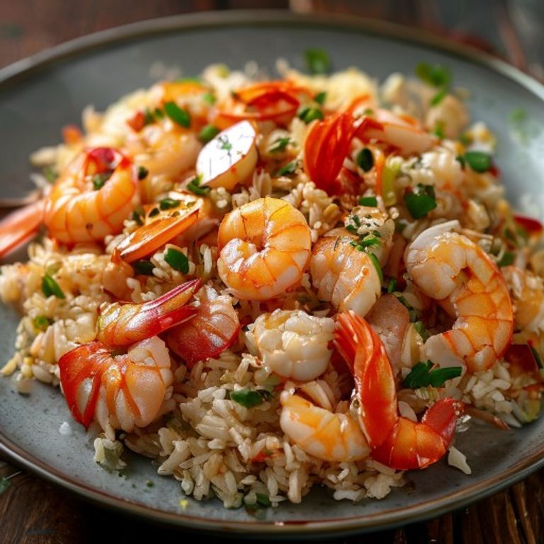 Riz frit aux crevettes