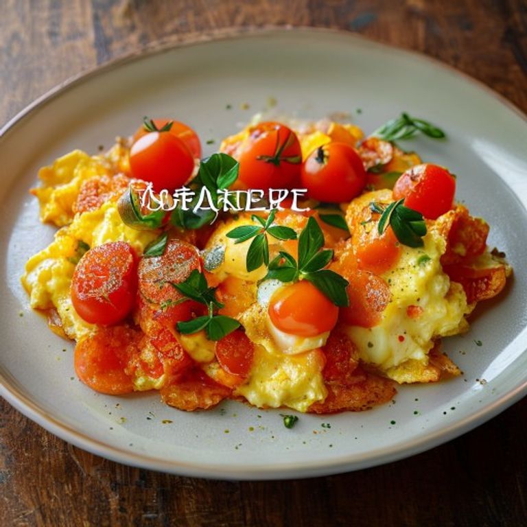 Œufs brouillés aux tomates